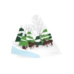 冬の森の景色。MoMA FOREST SCENEポップアップカード