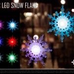 雪の結晶を吸盤でぴたっと。LED SNOW FLAKE / スノーフレーク