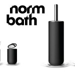 黒い洗面用品。menu norm bath トイレブラシ