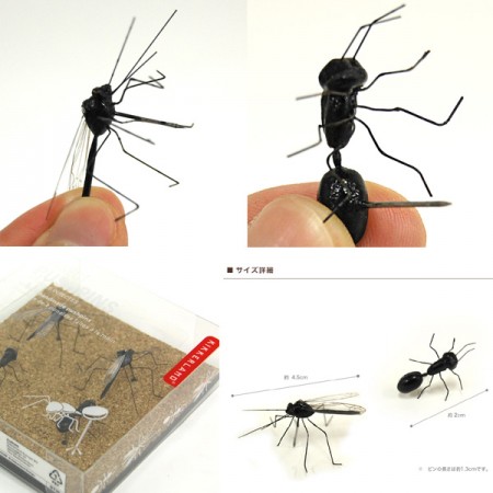 リアル過ぎる昆虫押しピン。KIKKERLAND INSECT PUSHPINS