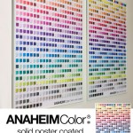 色見本ポスター。CMYK color chart poster ANAHEIM INDUSTRY