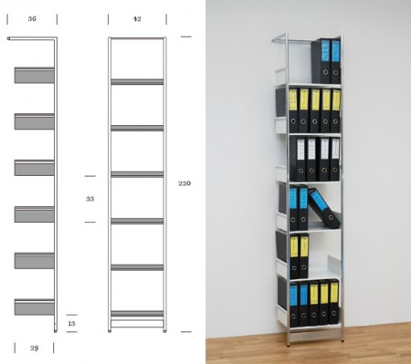 立てかける本格棚。MOX「POOL」ブラック
