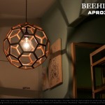 BEEHIVE Wood pendant light APROZ ハニカムライト