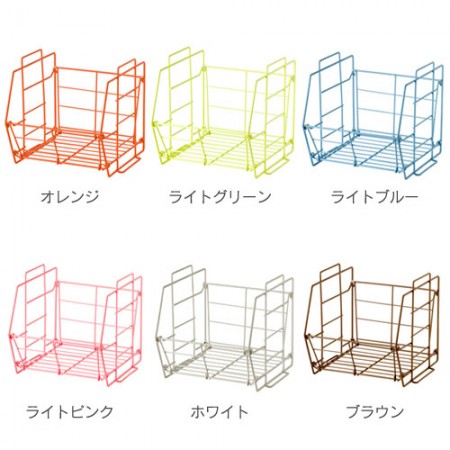 ワイヤー式で積み上げOK。STACKABLE BASKET