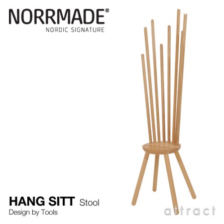 背もたれがコートハンガー。NORRMADE HANG SITT Stool With CoatRack