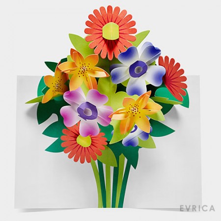 花束だ。MoMA SABUDA ポップアップカード・ブーケ