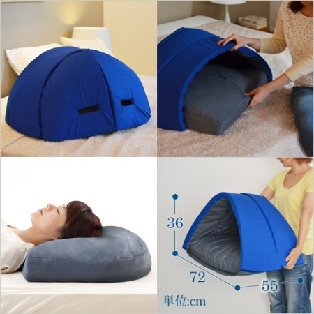 かぶって寝るドーム型まくら　イグルー igloo