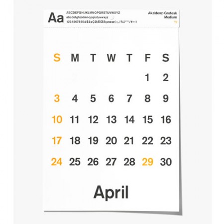 カレンダー2016 / タイプフェイス （D-BROS） 