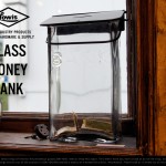 ガラスの貯金箱。GLASS MONEY BANK　Lowis Industry