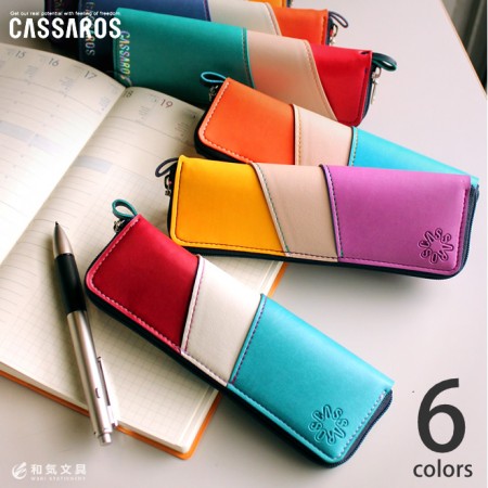 CASSAROS キャサロス トリコロールペンケース