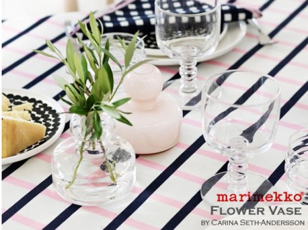 marimekko Flower Vase Clear フラワーベース