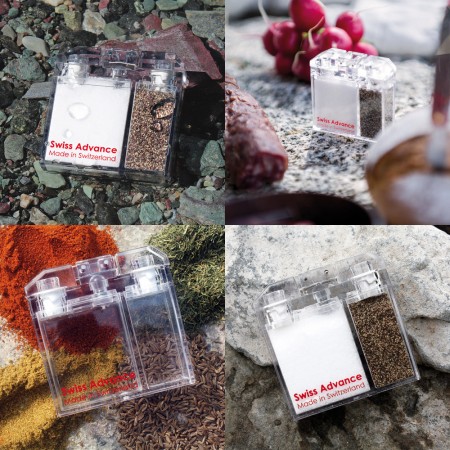 トラベルスパイスコンテナ "アルクト" 塩・コショウ入れ 