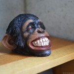 猿も歯が命。チンパンジー貯金箱