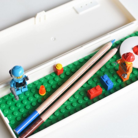 専用プレート付き。LEGO 筆箱 ブルー