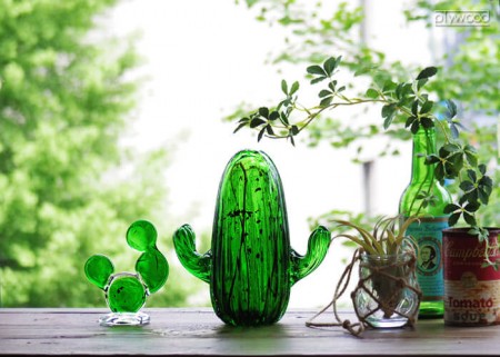 サボテンオブジェ。amabro Cactus Glass Ornament