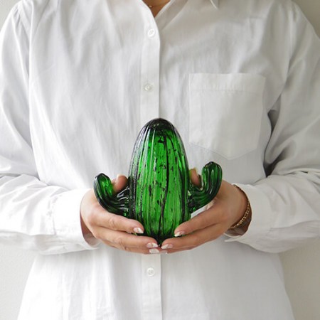 サボテンオブジェ。amabro Cactus Glass Ornament