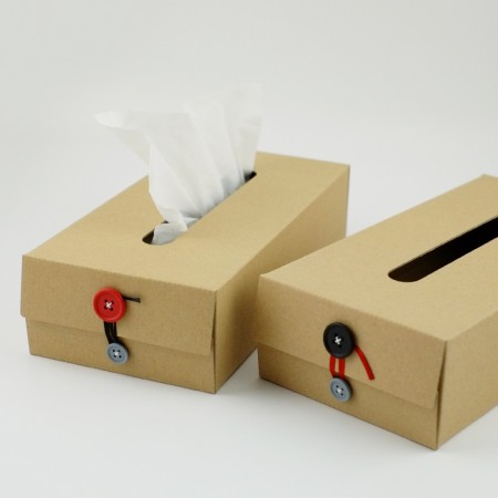 concrete craft/コンクリートクラフト Button Tissue Box 