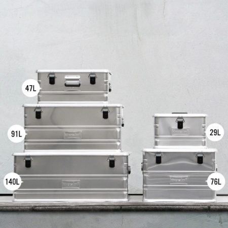 アルミの収納コンテナ。Aluminium Profi Box