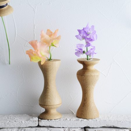 eN product flower vase フラワーベース オーク材