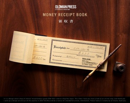 MONEY RECEIPT BOOK / 領収書  OLDMANPRESS