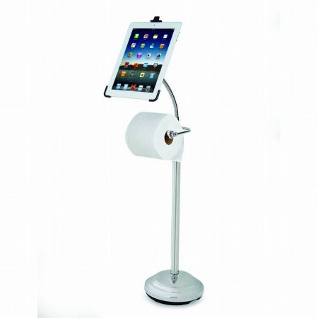 ipadとトイレットペーパースタンド Pedestal Stand for iPad