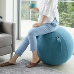 カバー付きバランスボール。Vivora SITTING BALL CHAIRS LUNO CHENILLE