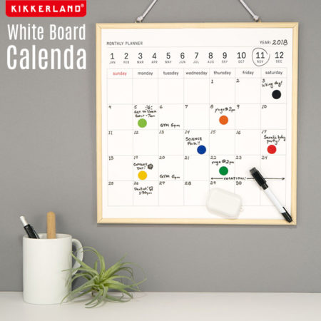 マンスリー。White Board Calendar Kikkerland