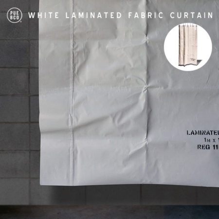 PUEBCO プエブコ WHITE LAMINATED FABRIC CURTAIN