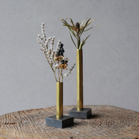 BRASS FLOWER VASE / ブラス フラワー ベース SIKAKU