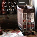 PENDLETON/WIRE ARTS ＆ PRO.FOLDING laundry SQUARE BASKET WITH CASTER