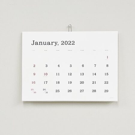 Kaoru KASAI calendar 2022