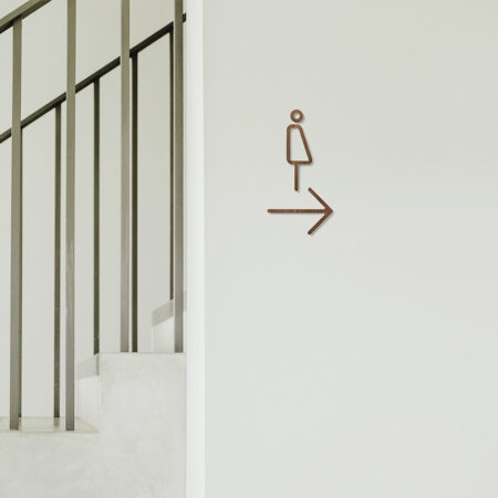 矢印サイン。MOHEIM SIGNS white oak / walnut 