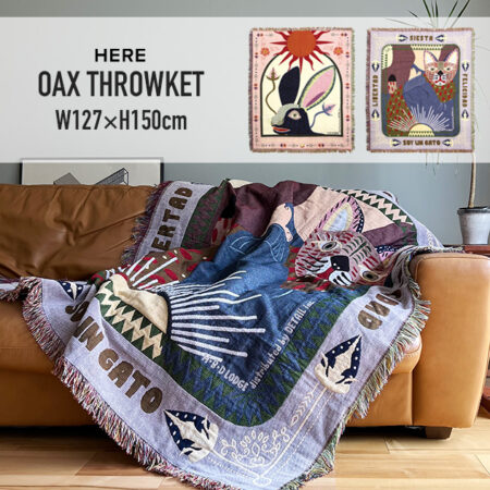 メキシコ柄ブランケット。OAX Throwket