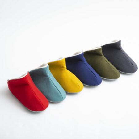 ABE HOME SHOES/帆布のボアルームシューズ