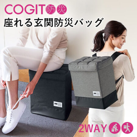 COGIT防災 座れる玄関防災バッグ