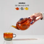 TWO TONE GLASS TEA POT  ティー ポット amabro