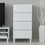 ウェイブチェスト/マットホワイト