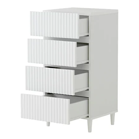 ウェイブチェスト/マットホワイト