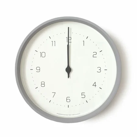 グレーの掛け時計。NEUT wall clock lemnos