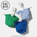 おしゃれ巾着袋。SHIRT FABRIC DRAWSTRING BAG / PUEBCO