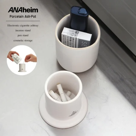 電子タバコ用灰皿。ANAheim Porcelain Ash-Pot “Ivory”