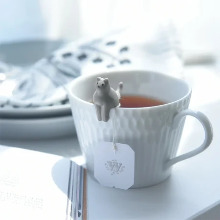 猫のティーバッグホルダー 4個セット/KIKKERLAND