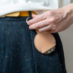 ワイヤー＋革のキーホルダー。KEYDISK