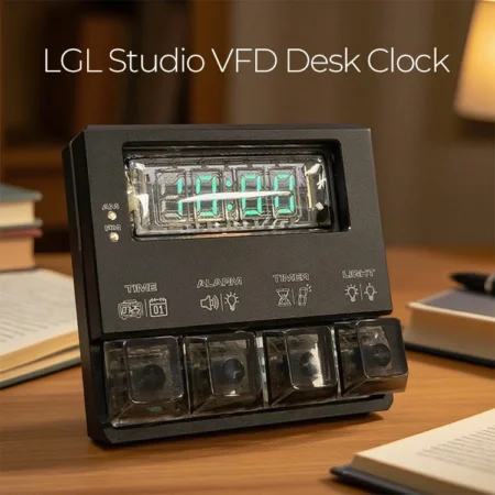 デジタル置き時計。LGL Studio VFD Desk Clock