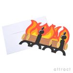 組み立てると燃えてます。MoMA/モマ クリスマスカード ユール ログ
