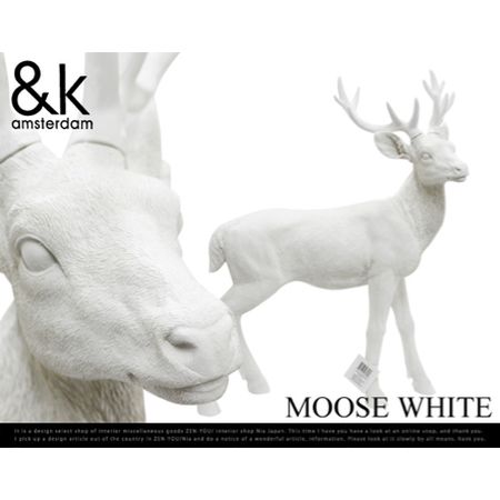 でかい鹿。MOOSE WHITE　 ＆K amsterdam 　Deer ディアー　オブジェ