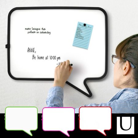 メッセージとは会話だ。Umbra Talk Bubble Magnetic White Board