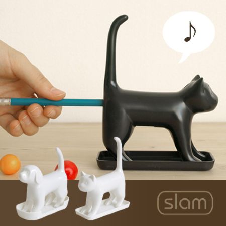 猫に挿す、シュールな鉛筆削り。Slam design sharp-end Pup