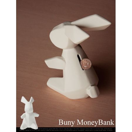 ぴょんぴょん貯まる、かな。Bunny MoneyBank  / made by humans 貯金箱