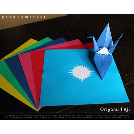 富士山鶴。Origami Fuji / 折り紙 フジ 6枚セット